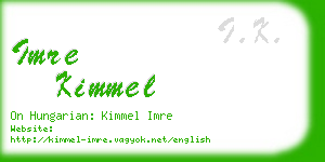 imre kimmel business card